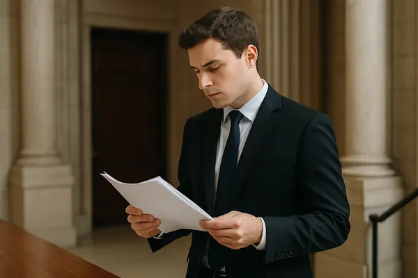 a young lawyer focused reading a legal document from Dallas Lemon Law Attorney in Dallas, TX - consumer affairs complaint