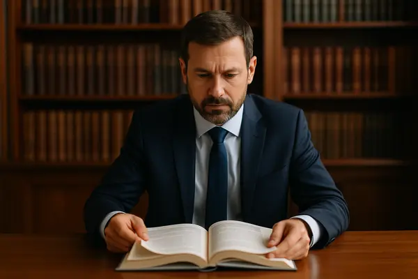 a male lawyer reading a legal book from Dallas Lemon Law Attorney in Dallas, TX - consumer credit protection act