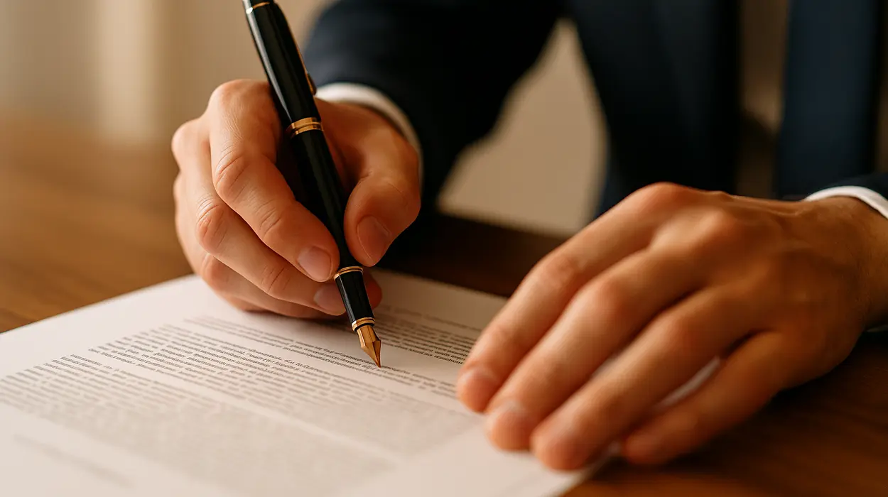 a lawyer using a pen to highlight a document from Dallas Lemon Law Attorney in Frisco, TX - Frisco TX