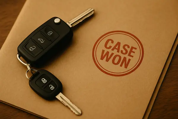 a key set on top of a folder that says case won from Dallas Lemon Law Attorney in Dallas, TX - general motors lemon law a key set on top of a folder that says case won from Dallas Lemon Law Attorney in Dallas, TX - general motors lemon law
