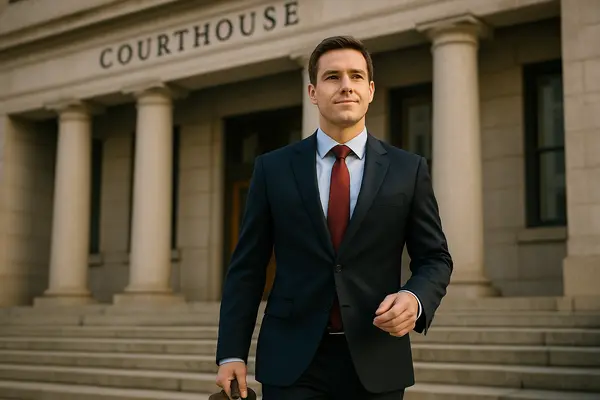 a lawyer walking down the stairs of a courthouse entrance from Dallas Lemon Law Attorney in Richardson, TX - Richardson TX a lawyer walking down the stairs of a courthouse entrance from Dallas Lemon Law Attorney in Richardson, TX - Richardson TX